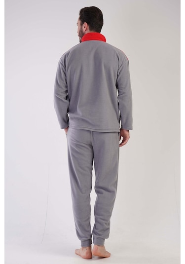 Erkek Uzun Kol Polar Gri Pijama Takım C2t8n1o303 001