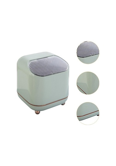 Pazly Yeşil Suntek Sepeti Masaüstü Küçük Kovası, Kovası Kapaklı Çöp Fg Yeşil