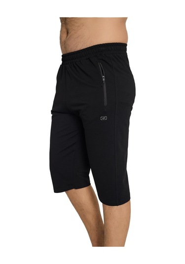 Crozwise Pamuklu Battal Erkek Capri 8042-b Siyah