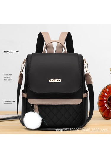 Jeemson Mavi Kadın Çanta: Oxford Kumaş, Çift Askılı/çapraz Çantası, Antivol, Gezi/ Günlük Kullanım, Minimalist Desen Çok Renkli