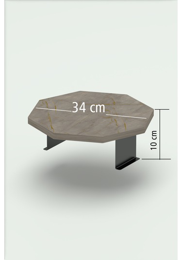 İkili Yan Sehpa Ayarlanabilir Tepsi Sekizgen Gordion