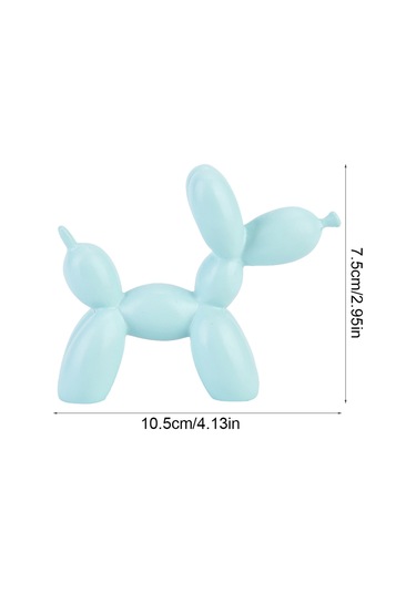 Konesam Mavi Balon Köpek Resin Dekoratif Alet - Modern Ev Dekorasyonu, Oturma Odası, Tv Ünitesi, Masaüstü Süs Eşyası