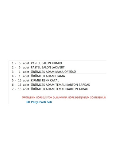 Spiderman 16 Kişilik Doğum Günü Set Parti Seti Konsept Parti