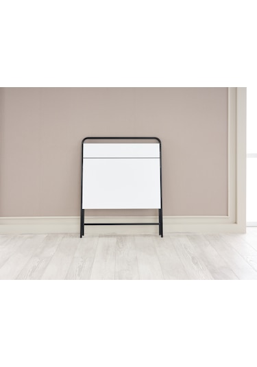 Arpelia Çalışma Masası Tam Katlanır 85x55x73 Cm Beyaz Siyah  -  Beyaz
