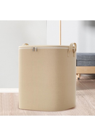 Suntek Magideal Katlanabilir Giysi Saklama Çantası Tote Kutusu 110l-48x45x50cm Bej