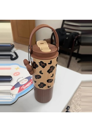 Brightnova Brown Grain 27oz Sızdırmaz Termos Şişe - 316 Paslanmaz Çelik Kadın Erkek Seyahat Ofis Spor Hediye 07 Beyaz