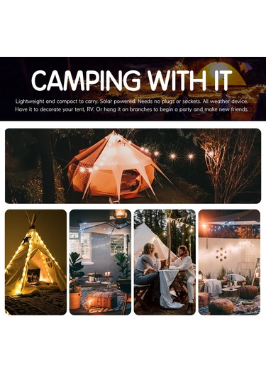Qingmipy Güneş Enerjili Led Aydınlatma - 8 Modlu Dış Mekan Parti Ve Dekorasyon Işıkları Diğer