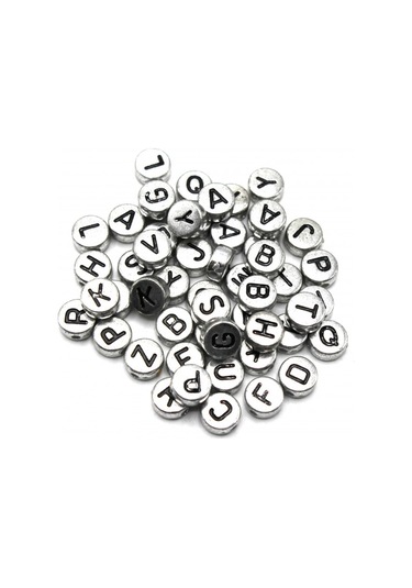 Harf Boncuk Elips Gümüş 6 Mm 250 Gr