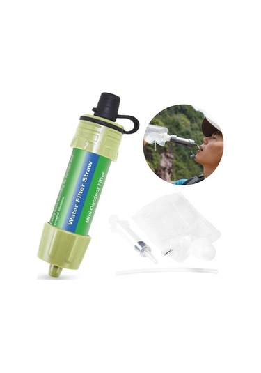 Novahub Su Filtreleme Küçük Model Taşınabilir Mini Kamp Aletleri Yeşil Altın