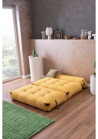 Good Night Megano Yeni Nesil 140 Cm Uzanma Tv Koltuğu & Misafir Yatağı Sarı