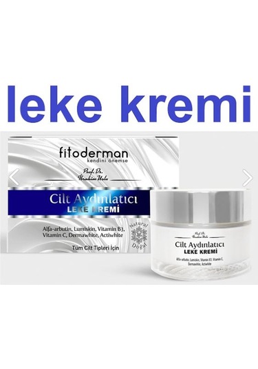 Fitoderman Cilt Aydınlatıcı Leke Kremi 50 ML