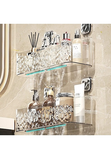 Mufunye Banyo Duş Tahtası Rakor Fırça Saç Testeresi Depolama Sepeti, Delme Yok Pet Malzeme Duvarlı Organizatör Büyük Boy Tamamlayıcı Sepet - Tek Başına Tavsiye Edilmez Diğer