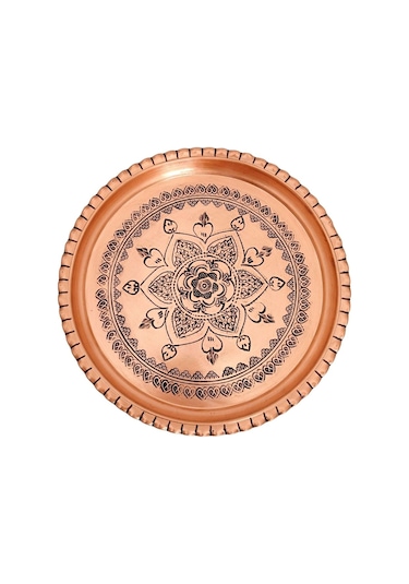 Modabakir Dekoratif Tepsi Bakır, 30 Cm