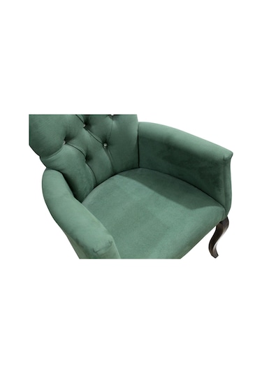 Bengimobilya Berjer Lükens Aslan Ayak Model Parlak Yeşil Baby Face Kumaş Kapit Yeşil