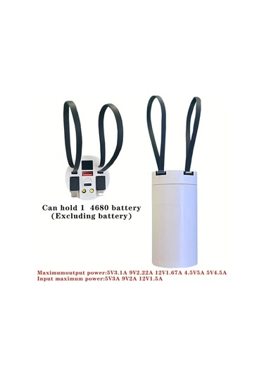 Xuweiwei 4680 X1 Pd Beyaz Dairesel 4680 Batarya Kutusu Dahili Tel Pd Hizli Sarj Mobil Guc Bankasi Kiti