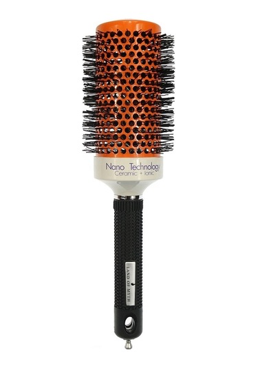 Land Of Myth LOM1304 Seramik+İyonik Termal Fön Saç Fırçası Siyah - Turuncu 53 MM