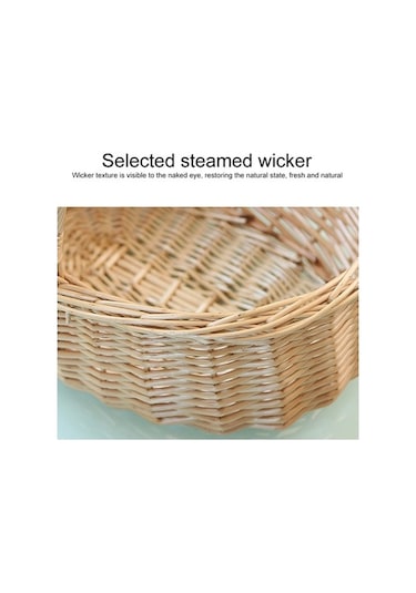 Pazly Cbtx Willow Portable Picnic Basket With Straw, S - Eco-friendly Design, Yolk Pot Included Ahşap