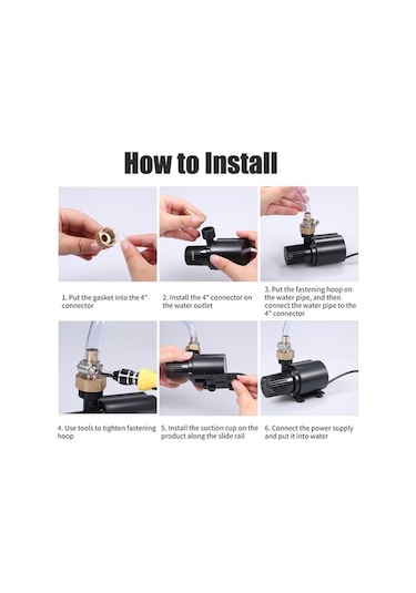 Fortunelane Decdeal Qr90e Su Pompa, Filtreli Kapağı İle, Huzurlu Çalışır, Kolay Montaj, Akvaryum/su Fontaneleri İçin, Otomatik Du