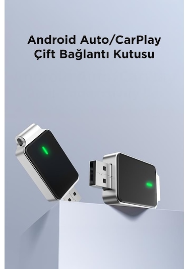 Torima TAB0 Mini 2 İn1 Kablosuz Carplay USB Ve Type-C Uyumlu Araç Multimedya Dönüştürücü Adaptörü