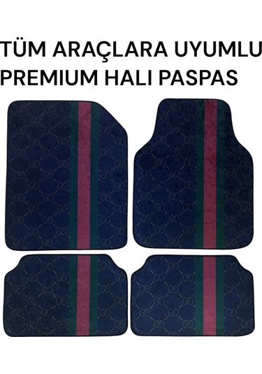 Premıum Oto Halı Paspas Desenli Unıversal Her Araca Uyumlu Gucccı
