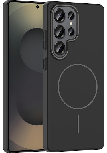 Adige Samsung Galaxy S25 Ultra Uyumlu Kılıf Ruby Magsafe Şarj Özellikli Siyah