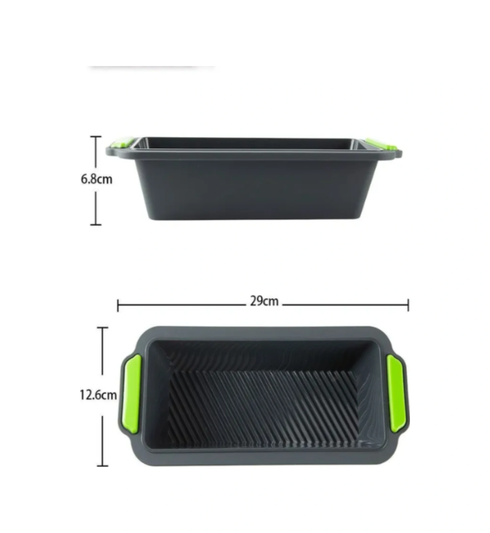 Hombey Yemek Dereceli Silikon Fırın Kalıbı, Dikdörtgen Şekil, Isıya Dayanıklı, Bulaşık Makinesine Uygun, Dondurucuda Kullanılabilir - Pasta, Ekmek İçin Koyu Gri