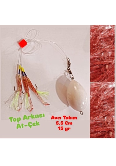 At-çek Spin Top Arkası 5,5 Cm 15 Gr Kırmızı Avcı Balık
