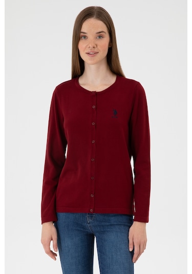 U.s. Polo Assn. Kadın Bordo Hırka Triko 50313624-vr014 Bordo
