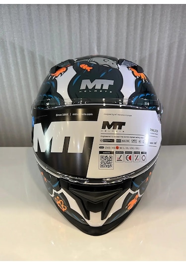 Mt Braker Sv The Kıng A7 Parlak Kask Mavi Çok Renkli