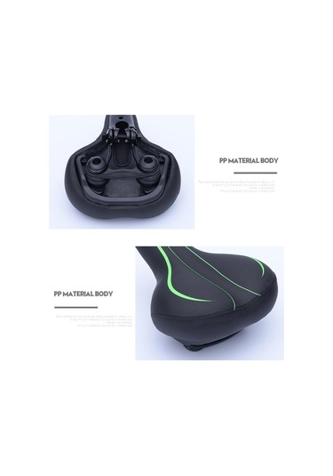 Suntek Darbeye Dayanıklı Bisiklet Koltuğu Ekstra Geniş Sele Pedi Yeşil