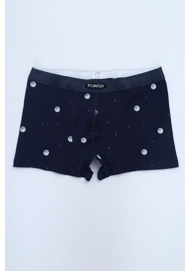 Toontoy Erkek Çocuk Baskılı Düz Desenli 4lü Paket Boxer Çok Renkli