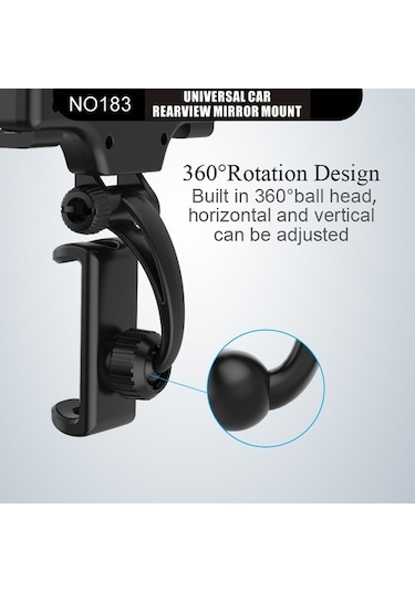 Joyhub 2& 39 Si 1 Arada Araba Dikiz Aynası Ve Telefon Sahibi Siyah Yok Havalandırma L2280q