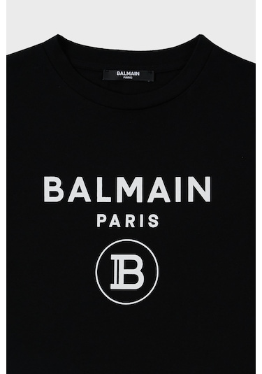 Balmain Çocuk T Shirt 6m8701 Mx030 930bc Siyah