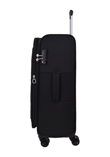Pierre Cardin Ultra Light Hafif Lüx Kumaş 3'lü Valiz Seti Siyah Pc4200 Siyah