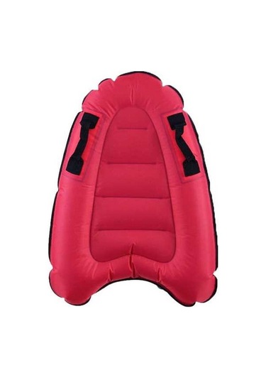 Fortunelane Deniz Sörf Tahtası, Hafif Materyal, Ergonomik Tutamaklı, İçine Hava Atılabilir, Yüzme Öğrenimi İçin, Kırmızı Renk, L