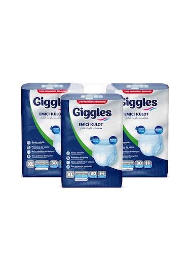 Giggles Emici Külot Yetişkin Hasta Bezi XL 3 x 30'lu