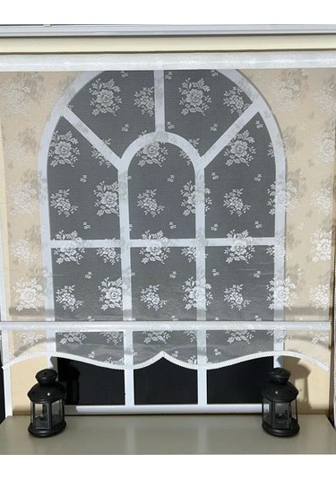 Çift Mekanizmalı Kırık Beyaz Tül Perde Ve Ekru Stor Perde Stb45253-v01