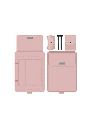 Fastbuy 13/14/15.6 İnç Evrensel Bilgisayar Stant Ve Çantası - Huawei Matebook, Macbook Uyumlu, Pembe, Koruyucu Taşınabilir Renkli