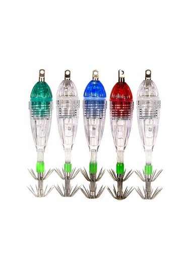 360 Aydınlatmalı Su Altı Led Mürekkep Balığı Yem Oltası - Kancalı Set - Standart