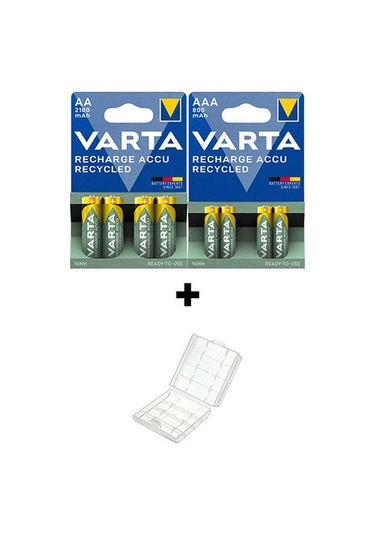 Varta 2100 mAh AA Pil 4'lü+Varta 800 mAh AAA Pil+Pil Kutusu