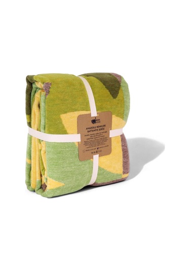 Bigghome Botanik Çift Kişilik Battaniye 200 X 220 Cm Karışık