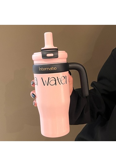 Aurora Büyükkapasiteli Taşına Termos Bardağısu Bardağı Pembe