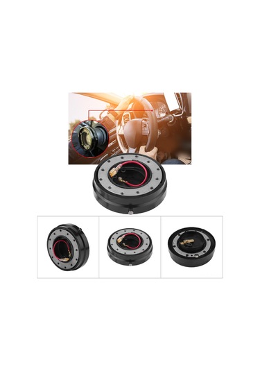 Shineyee Alüminyum Alyuminyum Direksiyon Hızlı Çıkarıcı, Top Kilitli Bağlantı, Güvenli Ve Kolay Kurulum, Evrensel Uyumlu Siyah