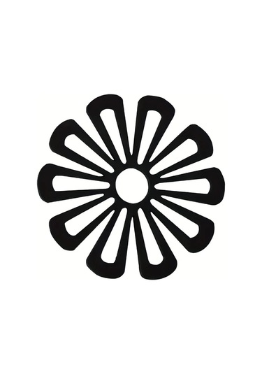 Topnotch Beyaz Desenli Silikon Mutfak Matı Kaymaz Dayanıklı Fırın Tabanlık Aksesuar Beyaz