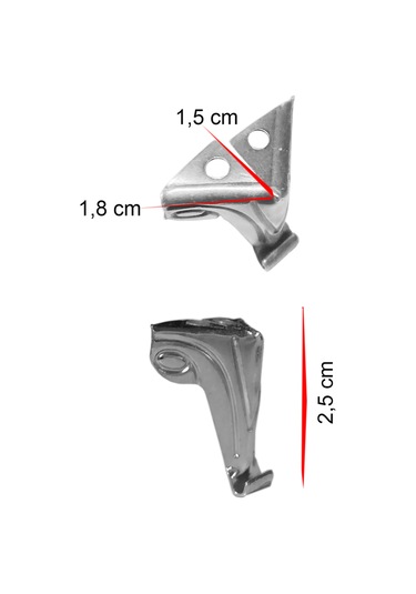 Kutu sandık köşe ve ayak süsleme seti vidalı nikel