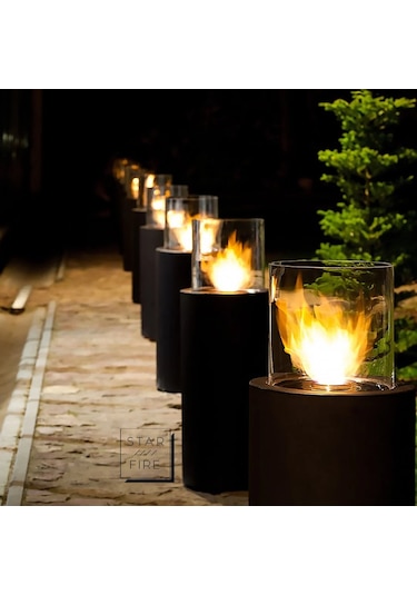 Starfire Torch Bioethanol Taşınabilir Şömine Siyah