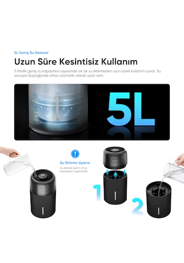 Şımart Akıllı Hava Nemlendirici Wi-fi Kontrollü 5lt Su Hazneli