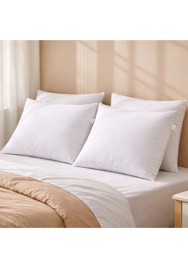 4'lü Pamuklu 50x70 Yastık Kılıfı Beyaz