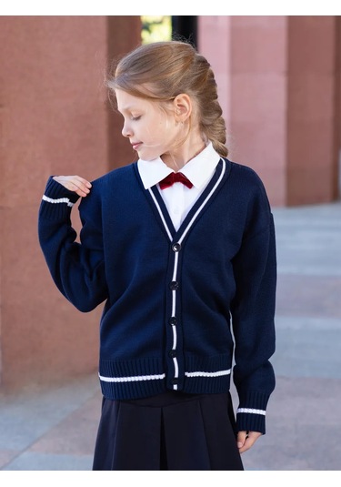 İ-sheep Okul İçin Sıcak Örgü Hırka Kazak 264582085 Mavi