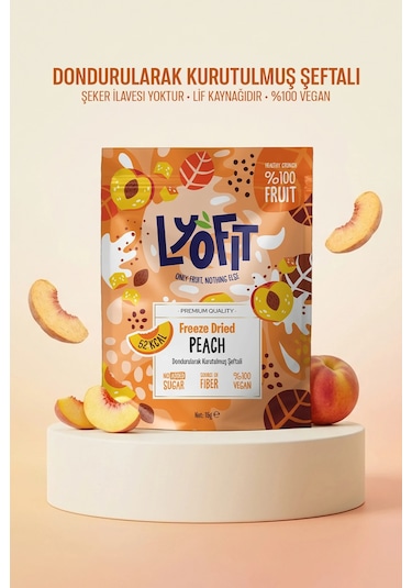 Lyofit Food Freeze Dried Şeftali 15 G